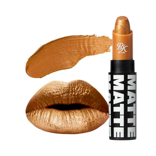Ruby Kisses Matte Lipstick, Long-Lasting, Highly Pigmented, Full Coverage (Gold)