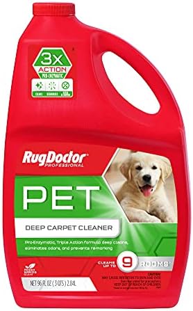 Rug Doctor 96 oz. Pet Carpet Cleaner - Pro-Enzymatic, 3X Action, Professional Grade