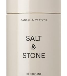SALT & STONE Extra Strength Natural Deodorant - Santal & Vetiver, Aluminum Free