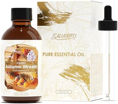 SALUBRITO 4oz Autumn Wreaths Essential Oil for Diffuser & More