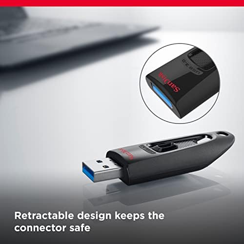 SanDisk 128GB Ultra USB 3.0 Black Flash Drive, New - Image 5