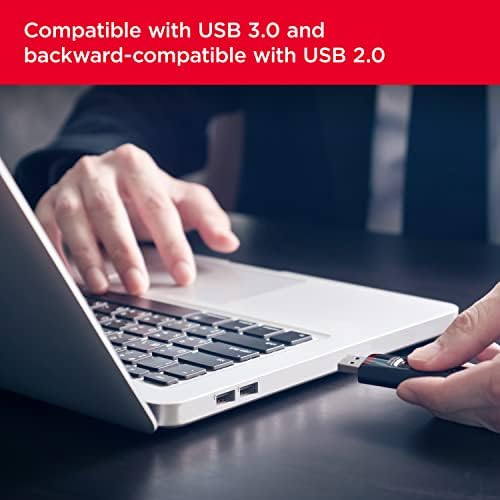 SanDisk 128GB Ultra USB 3.0 Black Flash Drive, New - Image 4