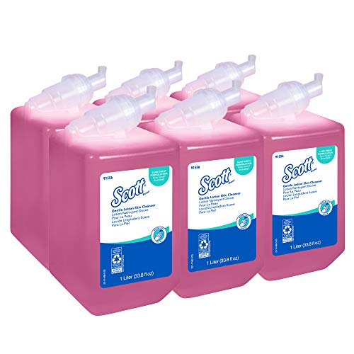 Scott® Gentle Lotion Skin Cleanser, Floral Pink, 1.0 L Bottle (91556)