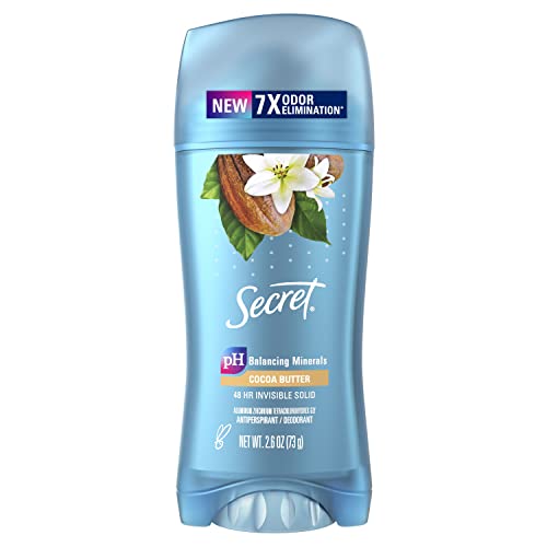 Secret Women's Invisible Solid Antiperspirant Deodorant Cocoa Butter Scent 2.6 Ounce
