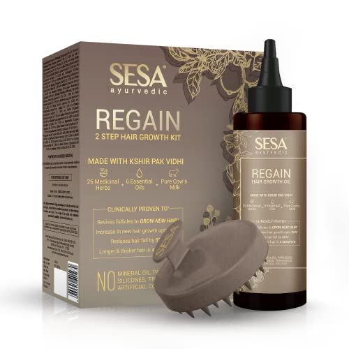 SESA Ayurvedic 2-Step Hair Growth Kit with 26 Herbs & 6 Oils, 100ml