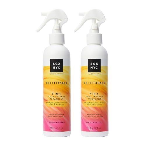 SGX NYC Multitasker 7-in-1 Leave-In Treatment with Heat Protection & Biotin - 2 pc