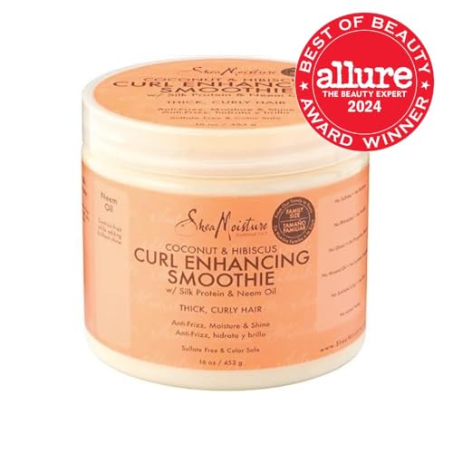 Shea Moisture Coconut & Hibiscus Curl Cream, 16 Fl Oz - Curl Enhancer & Frizz Control - Image 2