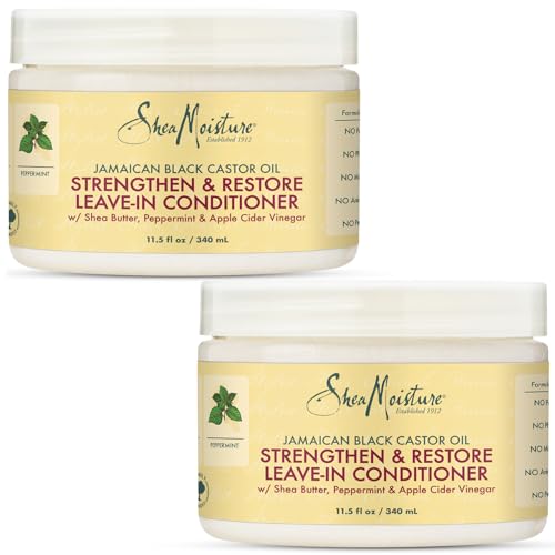 Shea Moisture Leave-In Conditioner, Jamaican Black Castor Oil, 11.5 Oz (Pack of 2)