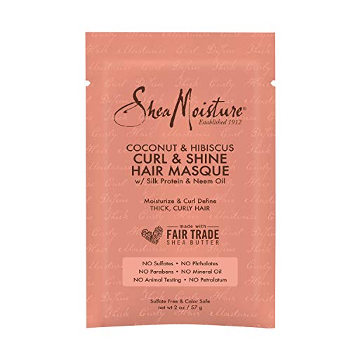 SheaMoisture Coconut & Hibiscus Hair Masque for Dry Curls, 2 oz