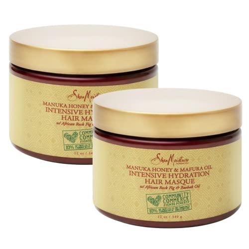 SheaMoisture Manuka Honey & Mafura Oil Hair Mask, 2 Pack (12 Oz Each)
