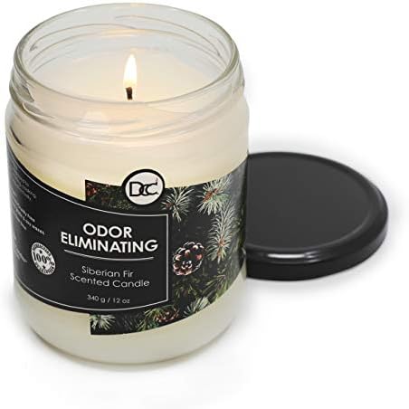Siberian Fir Odor Eliminating Candle - 12oz Soy Blend, 80hr Burn, 95% Smell Reduction - Image 2