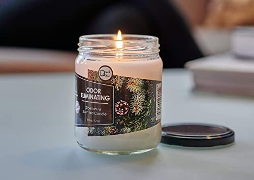 Siberian Fir Odor Eliminating Candle - 12oz Soy Blend, 80hr Burn, 95% Smell Reduction - Image 5