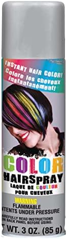 Silver Hair Spray Color - 3 oz. - Instant Transformation for Parties & Cosplay