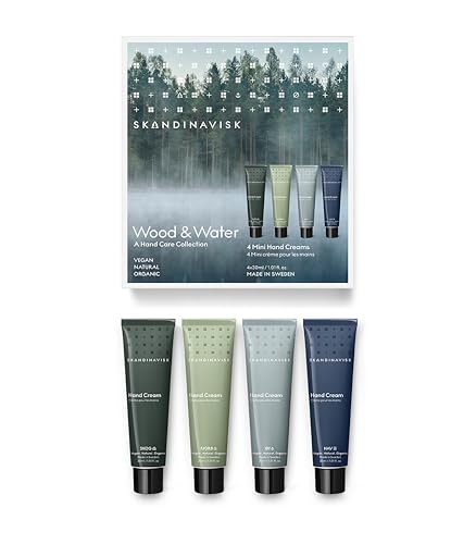 Skandinavisk Vegan Hand Cream Gift Set 4 Miniatures SKOG FJORD ØY HAV