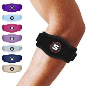 Sleeve Stars Elbow Brace for Tendon Pain Relief (Black)