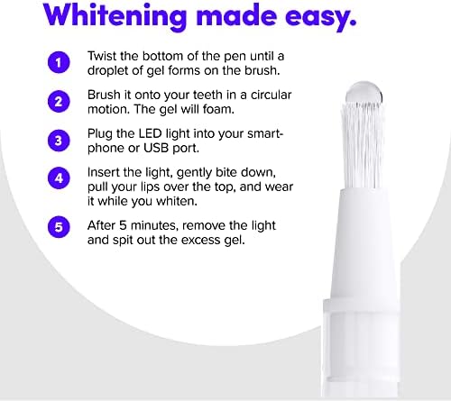 SmileDirectClub Teeth Whitening Kit - LED Light, 9 Gel Pens, Enamel Safe, Fast Results - Image 7