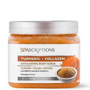 Spascriptions Turmeric Collagen Exfoliating Body Scrub 21 oz Ultra Hydrating Care