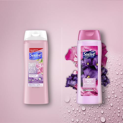Suave Sweet Pea Violet Moisturizing Body Wash with Vitamin E 18 Fl Oz 6 Pack - Image 8