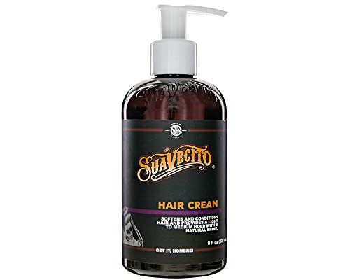 Suavecito Medium Shine Light Hold Hair Cream 8 oz All Day Wear