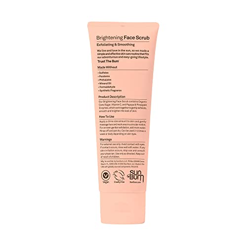 Sun Bum Brightening Face Scrub - Vegan, Cruelty-Free, Exfoliating with Vitamin C, 4 oz - Image 2