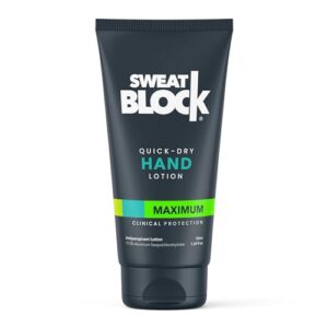 SweatBlock Quick-Dry Antiperspirant Hand Lotion for Hyperhidrosis - Travel Size 1.69 oz