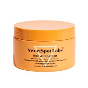 SweetSpot Labs Buff & Brighten Ingrown Hair Pads, 50 Wipes