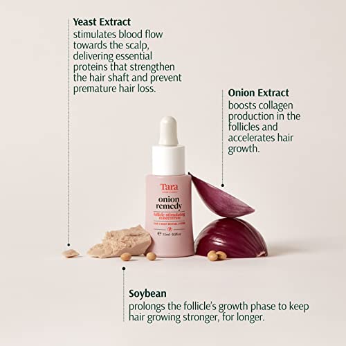 Tara Onion Hair Growth Serum Cruelty-Free Multi-Peptide Follicle Concentrate 0.5 Fl Oz - Image 5