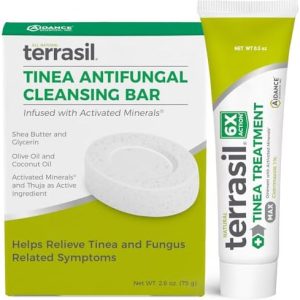 Terrasil Tinea Versicolor Treatment Cream & Soap Kit, 1% Clotrimazole, USA Made
