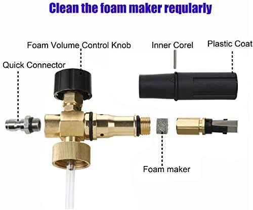 Tool Daily Foam Cannon, 1L, 1/4" Quick Connector, 5 Nozzle Tips - Image 4