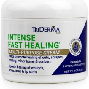 TriDerma Fast Healing Cream for Rashes, Scrapes, Cuts - 4 Ounces