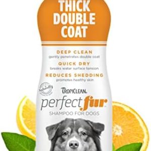 TropiClean Perfect Fur Shedding & Conditioning Shampoo for Double Coats, 16 oz