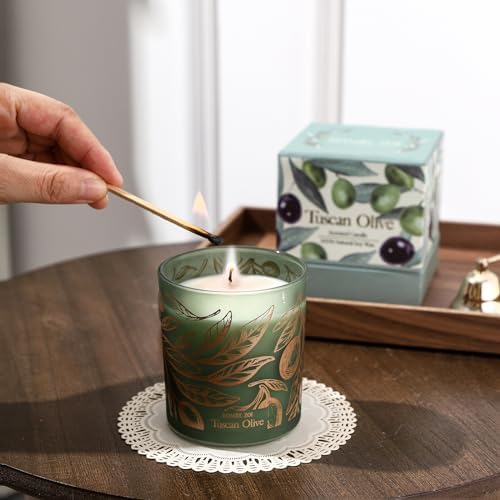 6oz Tuscan Olive Aromatherapy Soy Wax Jar Candle for Home Gifts - Image 5