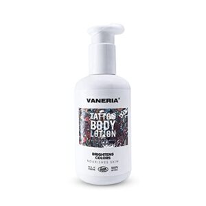 VANERIA Tattoo Lotion: Aftercare, Moisturizer, Prevents Fading, Natural Ingredients, 250ml