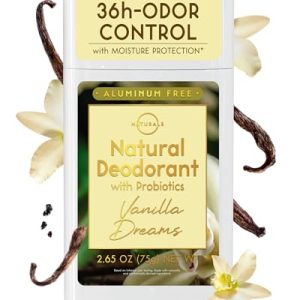 Vanilla Dreams Natural Deodorant for Women - Aluminum and Baking Soda Free