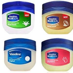 Vaseline Blue Seal Original Cocoa Butter Vitamin E Aloe Fresh Variety Pack 4 Piece Set