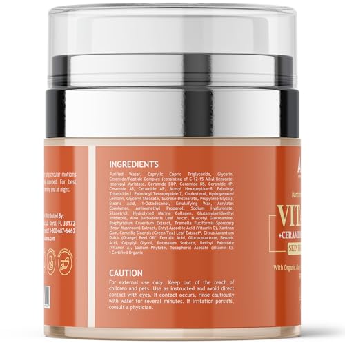 Vitamin C Face Cream 1.7 oz - Anti-Aging Moisturizer with Peptides & Hyaluronic Acid - Image 2