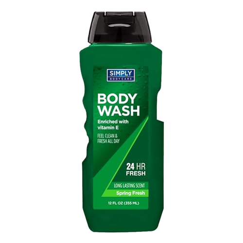 Vitamin E Body Wash 12 oz - Long-Lasting Fresh Scent, Gentle for All Skin Types