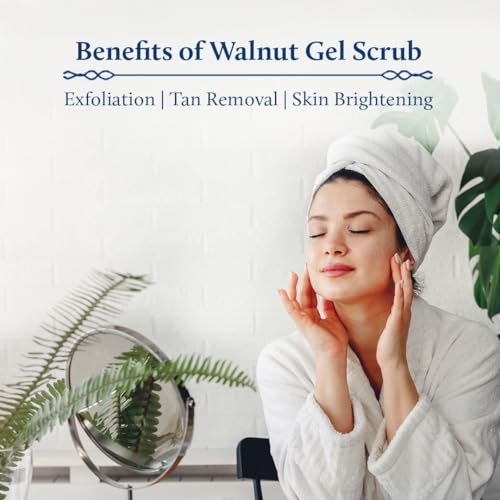 Walnut Gel Scrub & Kumkumadi Exfoliating Face Scrub 1.7 oz - Image 5