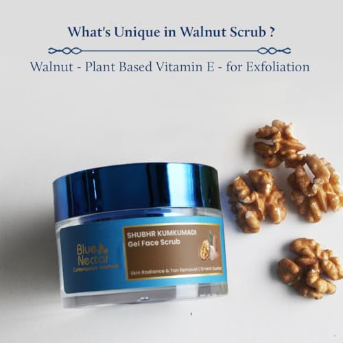 Walnut Gel Scrub & Kumkumadi Exfoliating Face Scrub 1.7 oz - Image 4