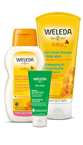 Weleda Baby Calendula Vegan 3 Piece Set Shampoo Body Wash Lotion