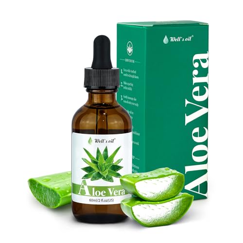 Well's Aloe Vera Oil - Hydrating & Soothing for Skin and Hair (2 Fl Oz)