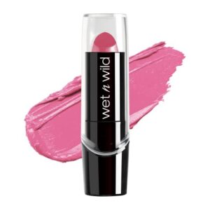 Wet n Wild Silk Finish Lipstick, Hydrating, Vegan, Vitamins A&E - Pink Ice