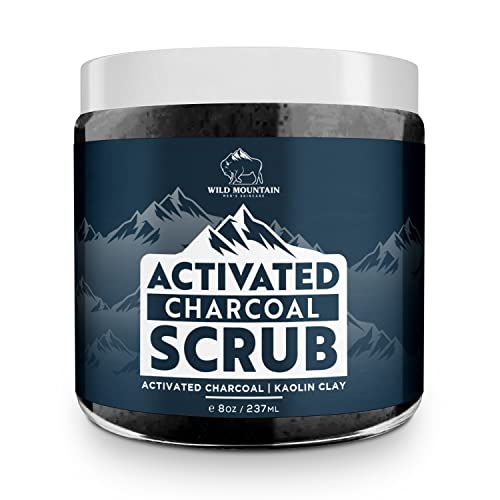 Wild Mountain Charcoal Scrub for Men - Exfoliating Face Wash & Scrub