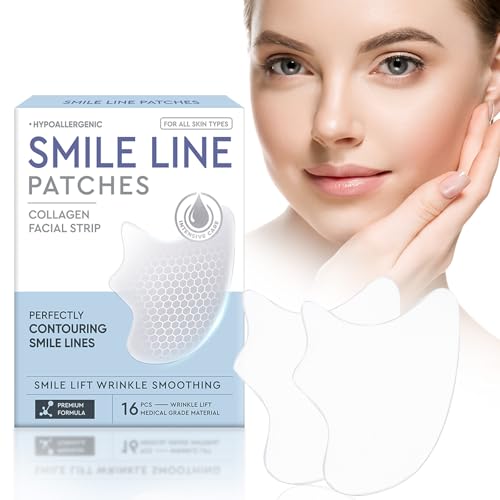 Yakitoko Anti-Wrinkle Smile Line Patches, 16PCS for Facial Lines & Lift