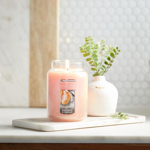 Yankee Candle Tangerine Vanilla 22oz Classic Jar Candle 110+ Hour Burn Time - Image 2