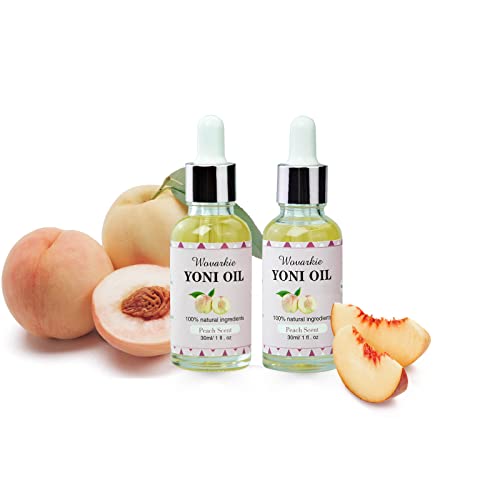 Yoni Oil for Women, 2 Packs, 1 fl oz, Natural Intimate Deodorant with Peach Oil