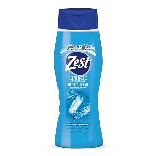 Zest Ocean Breeze Body Wash 18 Fl Oz Pack of 6 Enriched Sea Minerals