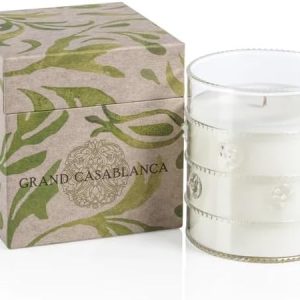 Zodax Grand Casablanca Water Lotus Candle | 12 oz | 65 Hour Burn Time
