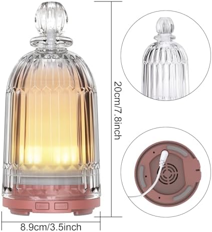 120ml Glass Essential Oil Diffuser with LED Lights for Aromatherapy and Relaxation - Image 7