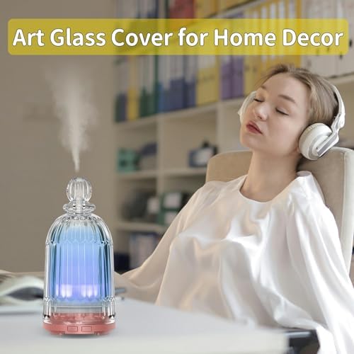 120ml Glass Essential Oil Diffuser with LED Lights for Aromatherapy and Relaxation - Image 4